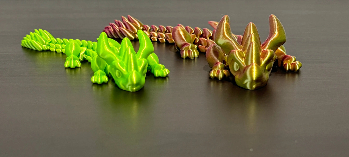 DRAGONIX - "Tarmo" Fidget lohikäärme 15/19/25cm PRINT NORDICA OY