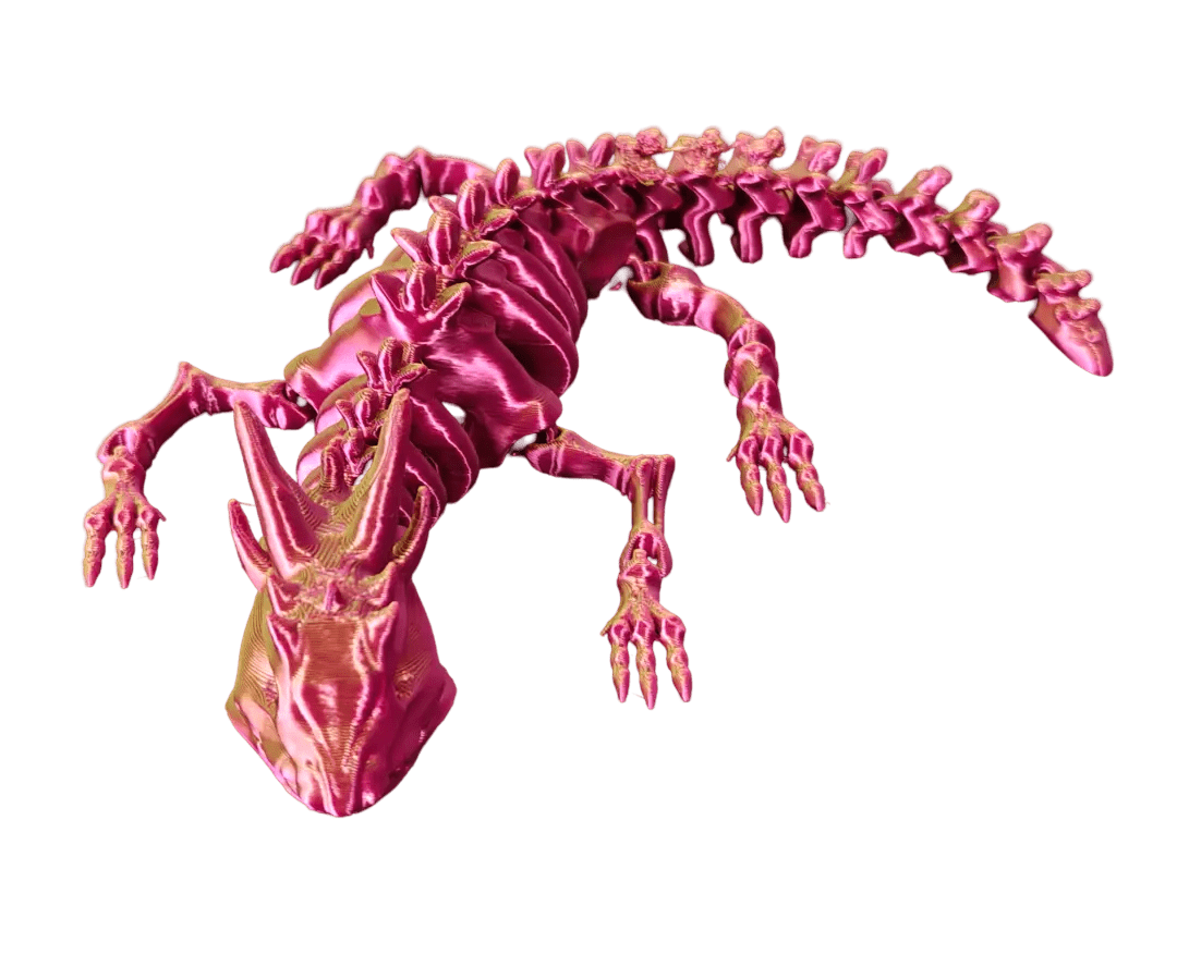 DRAGONIX - "Pete" Fidget - lohikäärmeen luuranko (S 16cm), (M 24cm), (L 36cm) - PRINT NORDICA