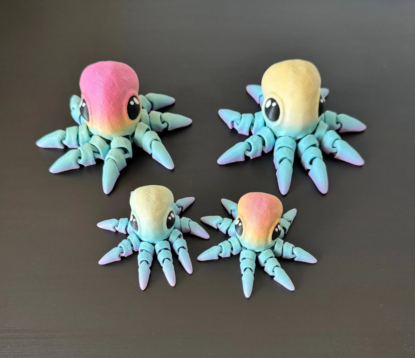 DRAGONIX - "Remu" Fidget Mustekala 8/13cm - PRINT NORDICA