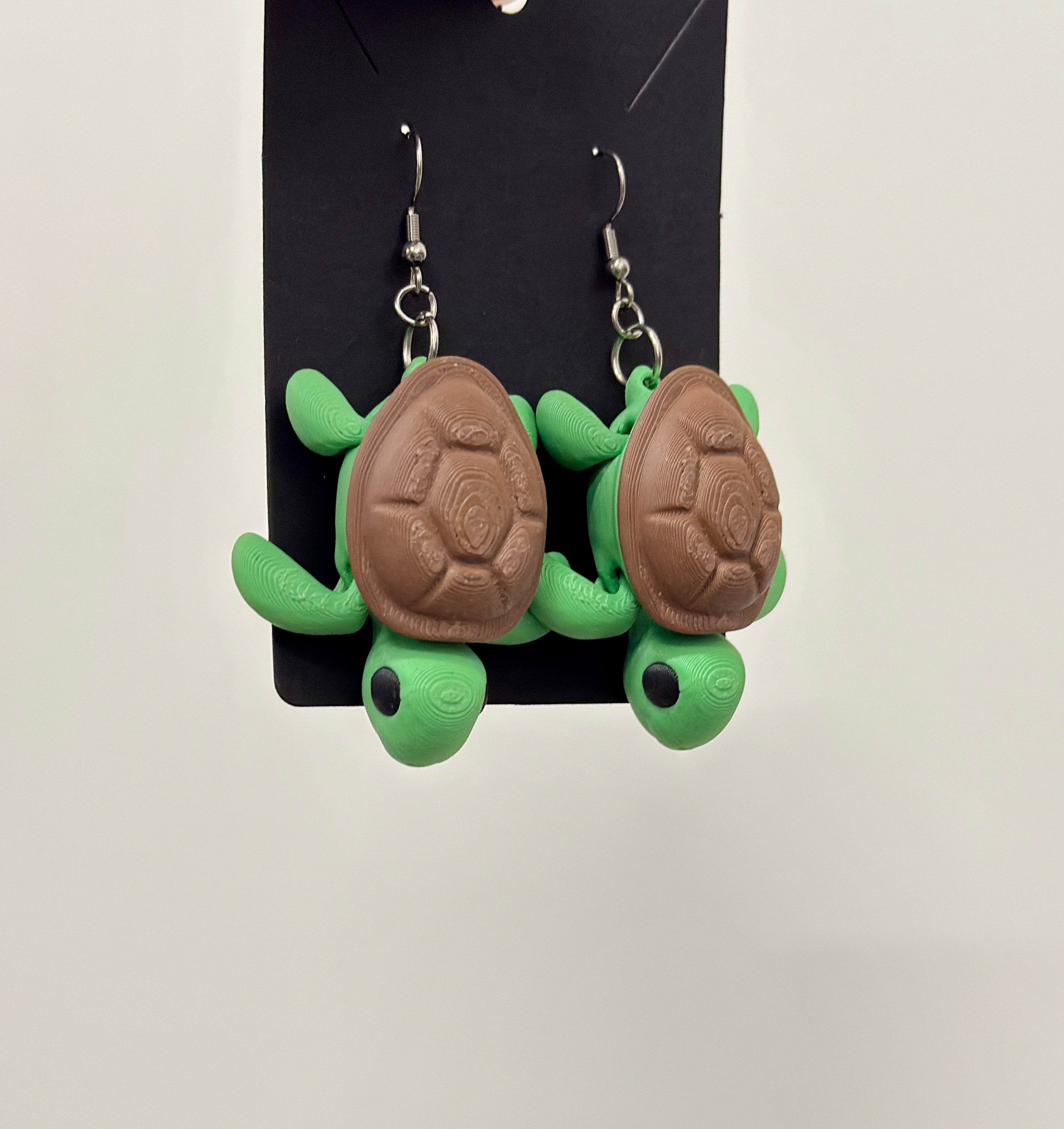 3D-Tulostetut Kilpikonna-Korvakorut PRINT NORDICA