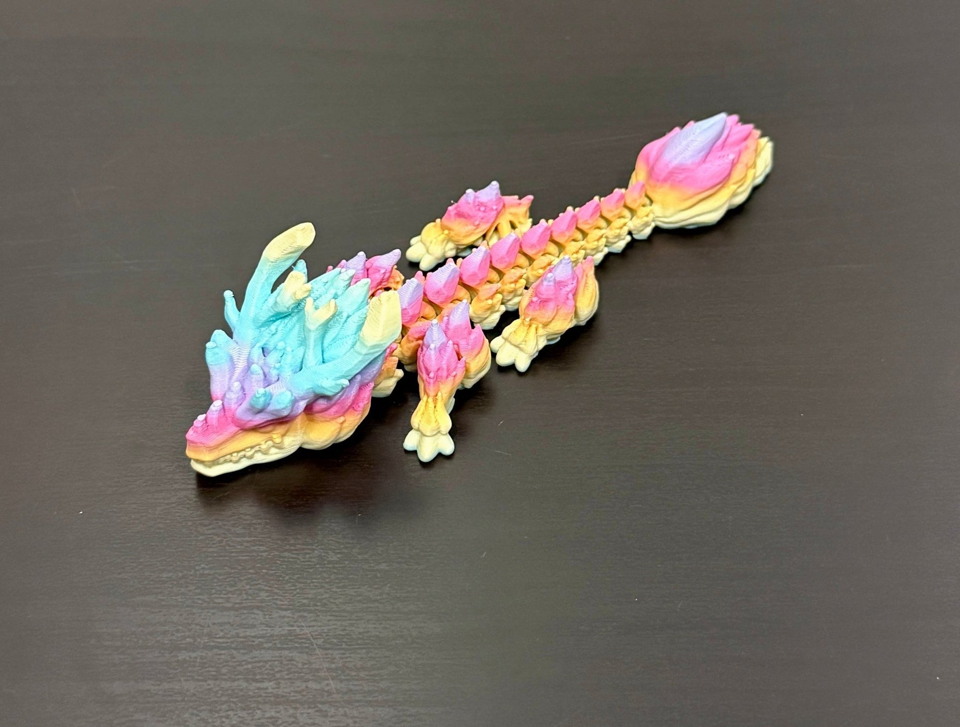 3D - Tulostettu DRAGONIX - "Artsi" Fidget lohikäärme 15/19/25cm (metallihohto) - PRINT NORDICA