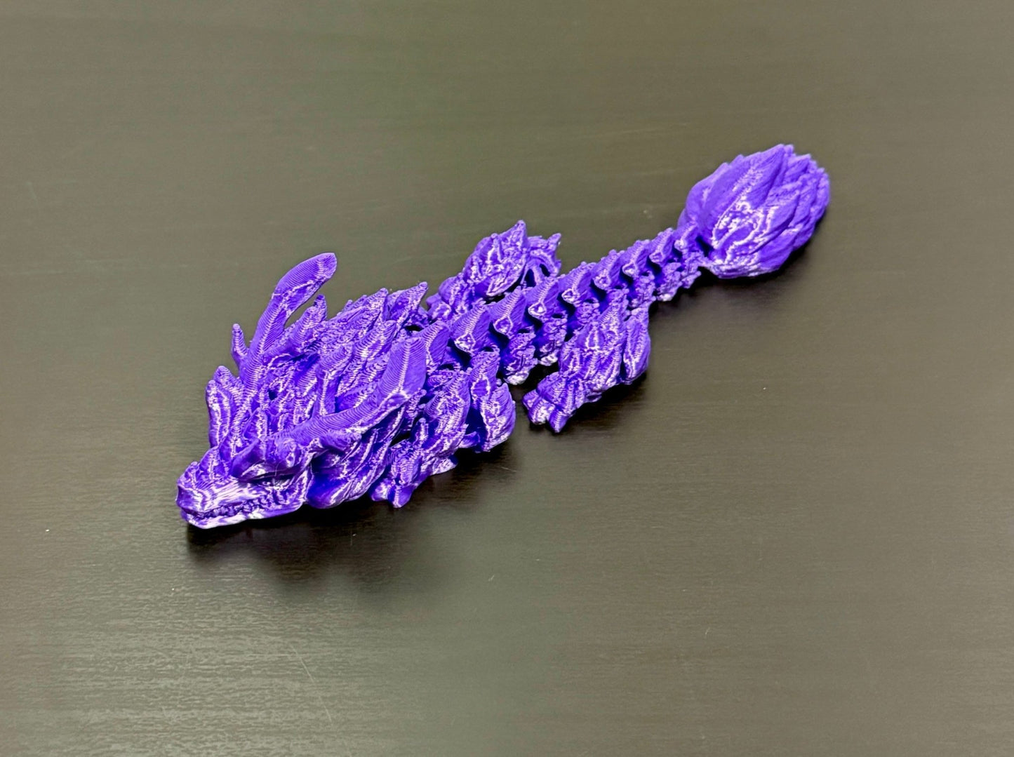 3D - Tulostettu DRAGONIX - "Artsi" Fidget lohikäärme 15/19/25cm (metallihohto) - PRINT NORDICA