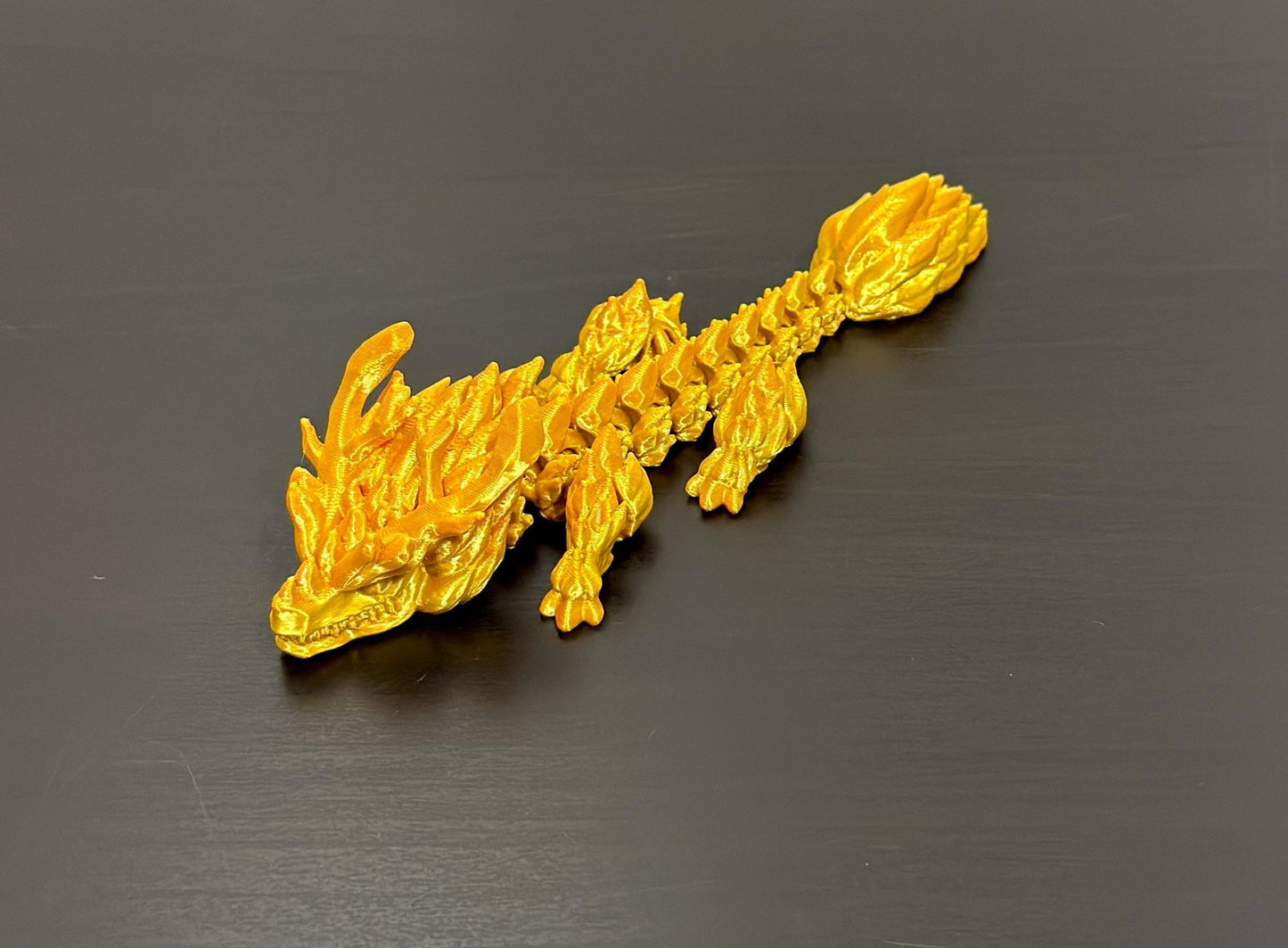 3D - Tulostettu DRAGONIX - "Artsi" Fidget lohikäärme 15/19/25cm (metallihohto) - PRINT NORDICA