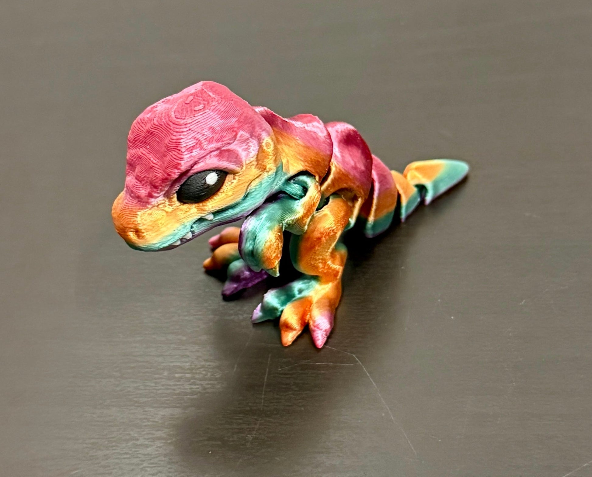 3D - Tulostettu DRAGONIX - "Leo" Fidget T - Rex Dinosaurus 5/9/13/17cm - PRINT NORDICA