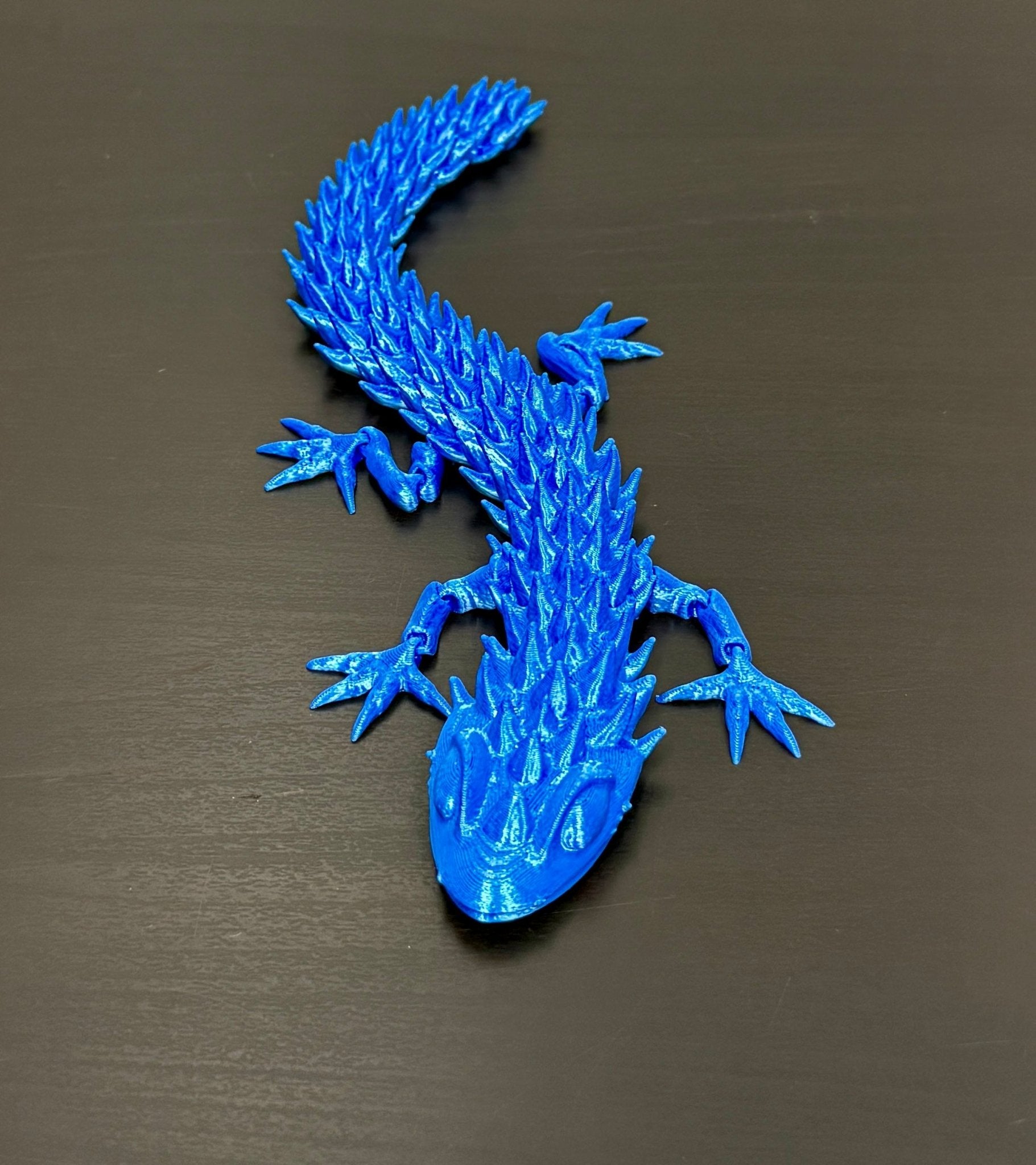3D - Tulostettu DRAGONIX - "Pasi" Fidget Gekko 26 cm (metallihohto) - PRINT NORDICA