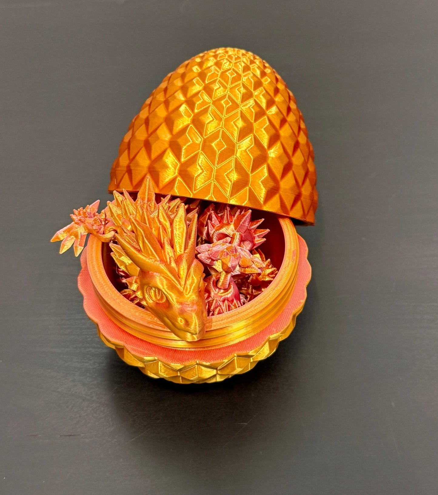 3D - Tulostettu DRAGONIX - "Pentti" Fidget Lohikäärme 46 cm ja 75 cm (metallihohto) - PRINT NORDICA