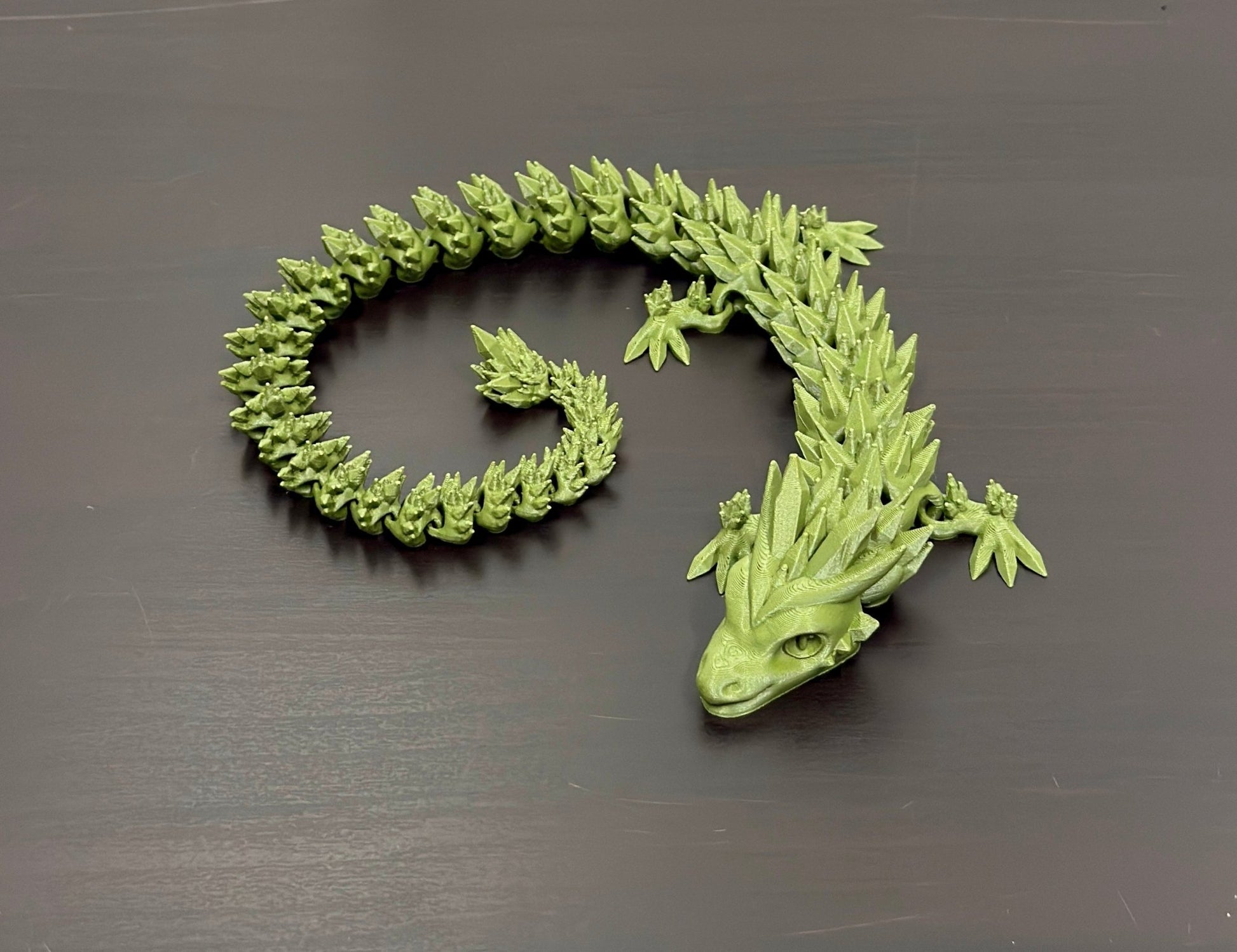 3D - tulostettu DRAGONIX - "Pentti" Fidget Lohikäärme 46 cm ja 75 cm (yksivärinen) - PRINT NORDICA