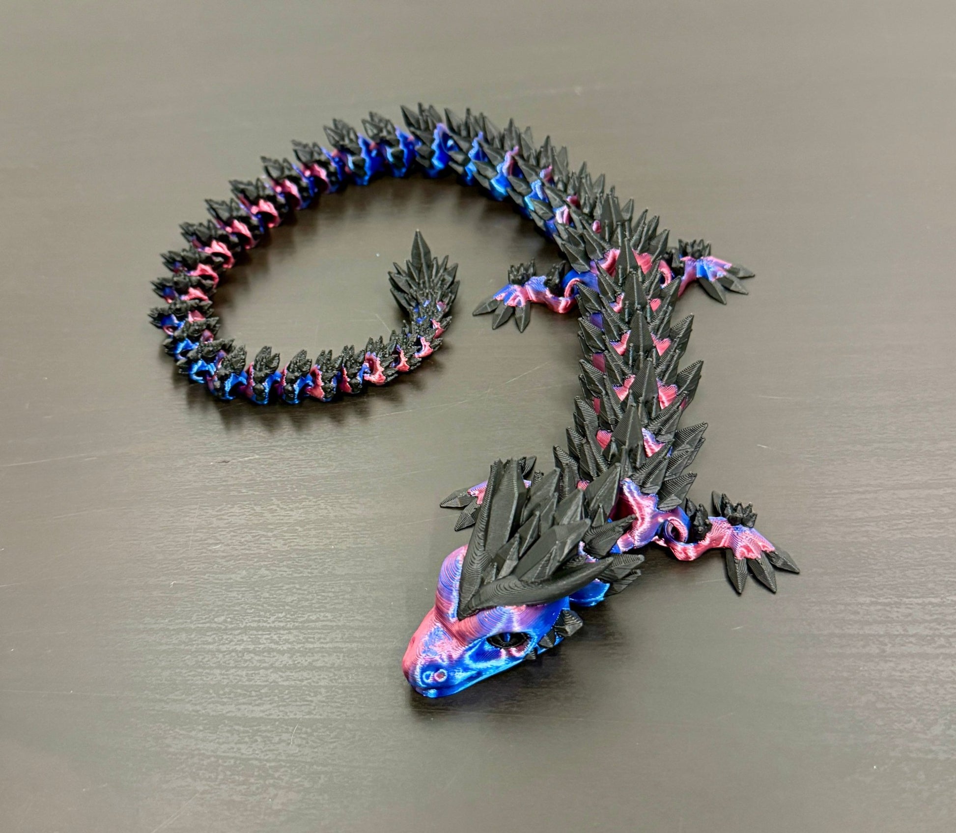 3D - Tulostettu DRAGONIX - "Pentti" Fidget Lohikäärme 46cm/75cm - PRINT NORDICA