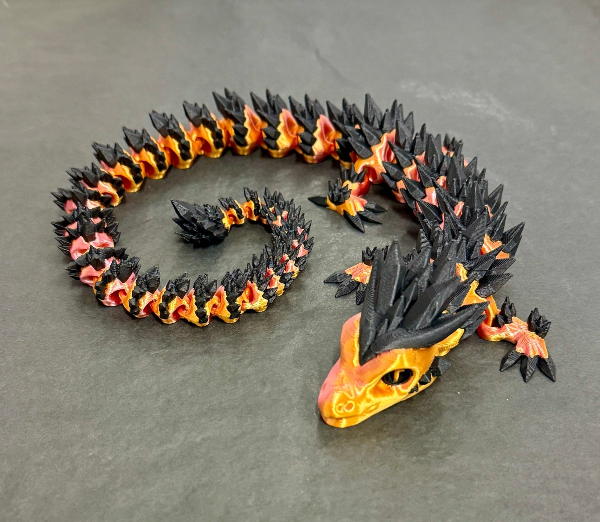 3D - Tulostettu DRAGONIX - "Pentti" Fidget Lohikäärme 46cm/75cm - PRINT NORDICA