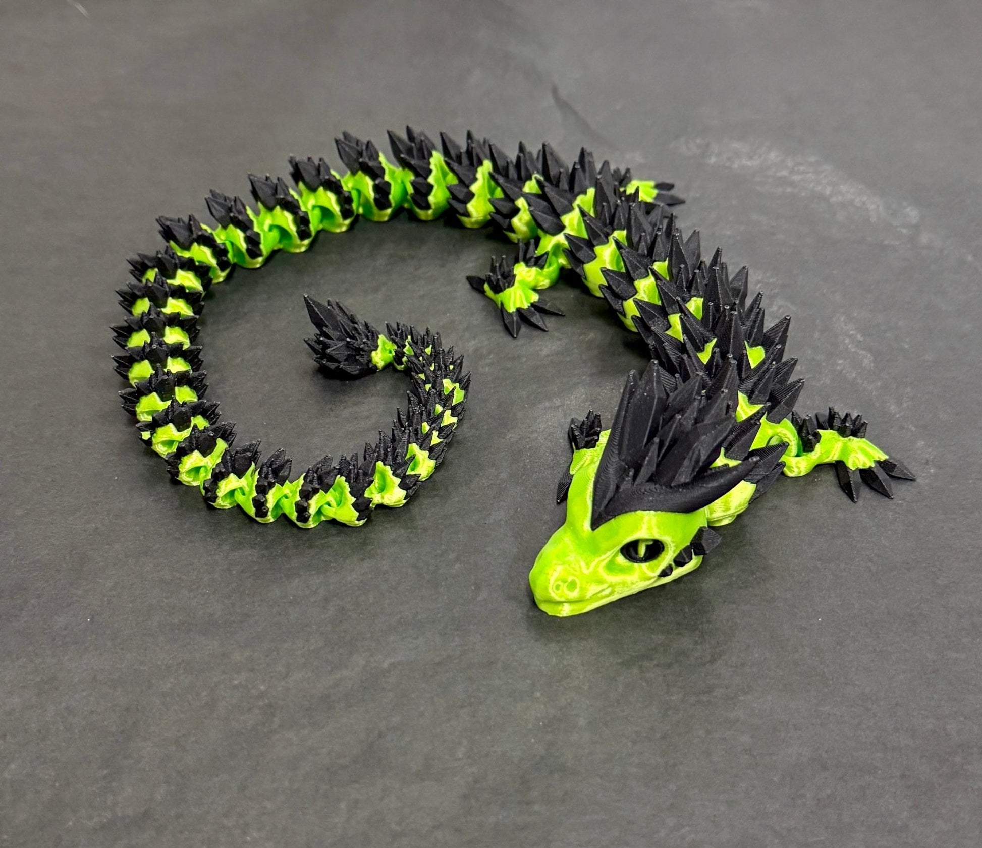 3D - Tulostettu DRAGONIX - "Pentti" Fidget Lohikäärme 46cm/75cm - PRINT NORDICA