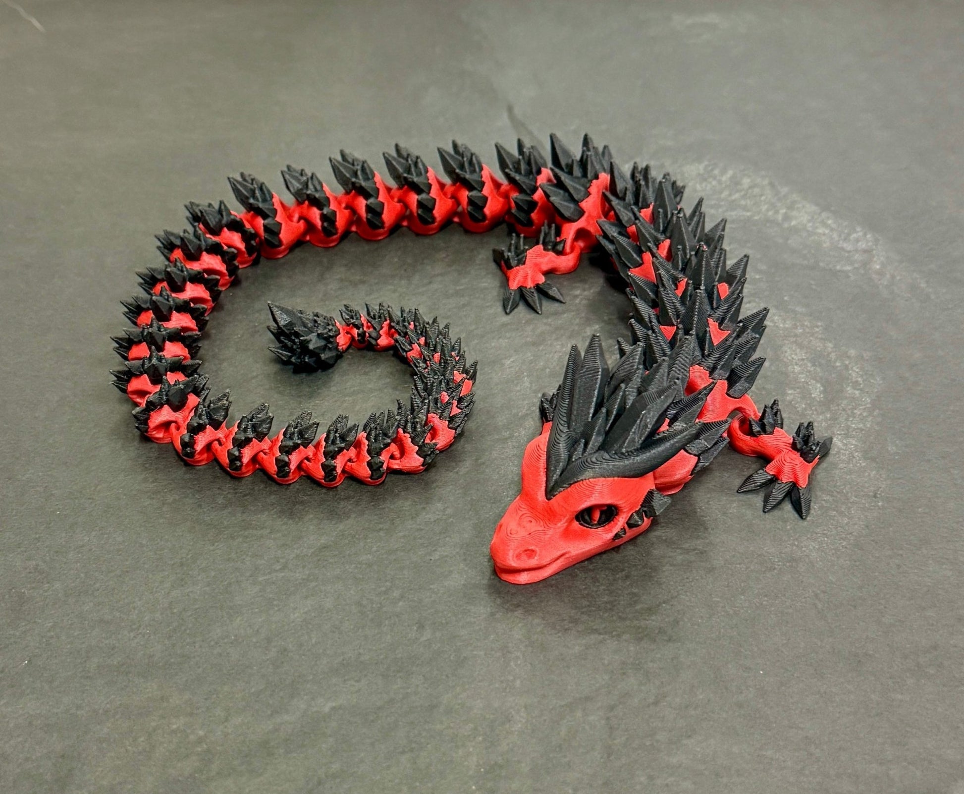 3D - Tulostettu DRAGONIX - "Pentti" Fidget Lohikäärme 46cm/75cm - PRINT NORDICA