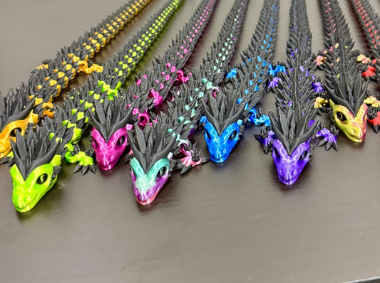 3D - Tulostettu DRAGONIX - "Pentti" Fidget Lohikäärme 46cm/75cm - PRINT NORDICA