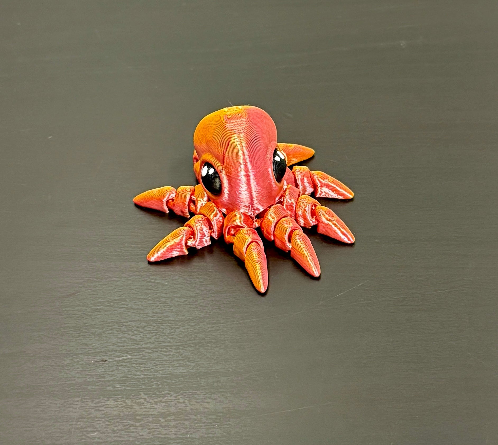 3D - Tulostettu DRAGONIX - "Remu" Fidget Mustekala 8/13cm - PRINT NORDICA