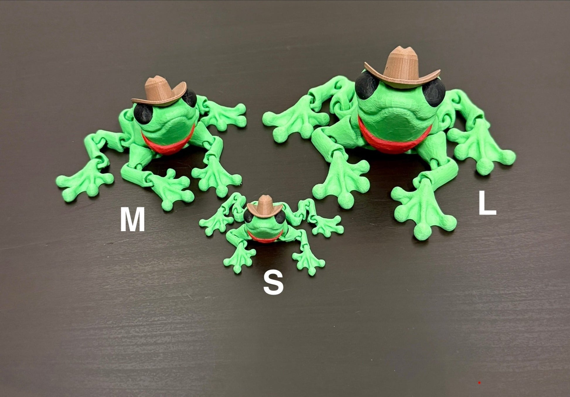 3D - Tulostettu DRAGONIX - "Väinö" Fidget Cowboy Sammakko S, M, L - PRINT NORDICA