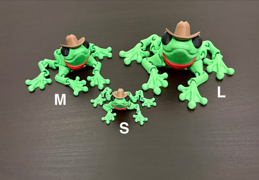 3D - Tulostettu DRAGONIX - "Väinö" Fidget Cowboy Sammakko S, M, L - PRINT NORDICA