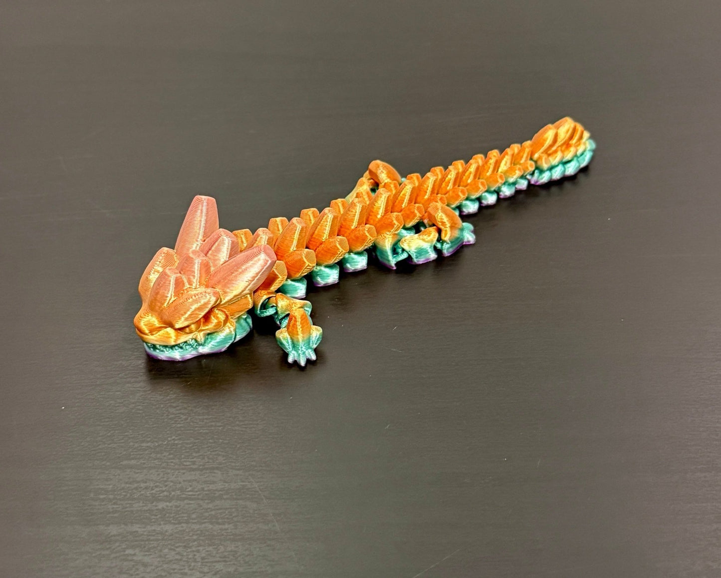 3D - Tulostettu DRAGONIX - "Vesku" Fidget lohikäärme 15/19/25cm - PRINT NORDICA