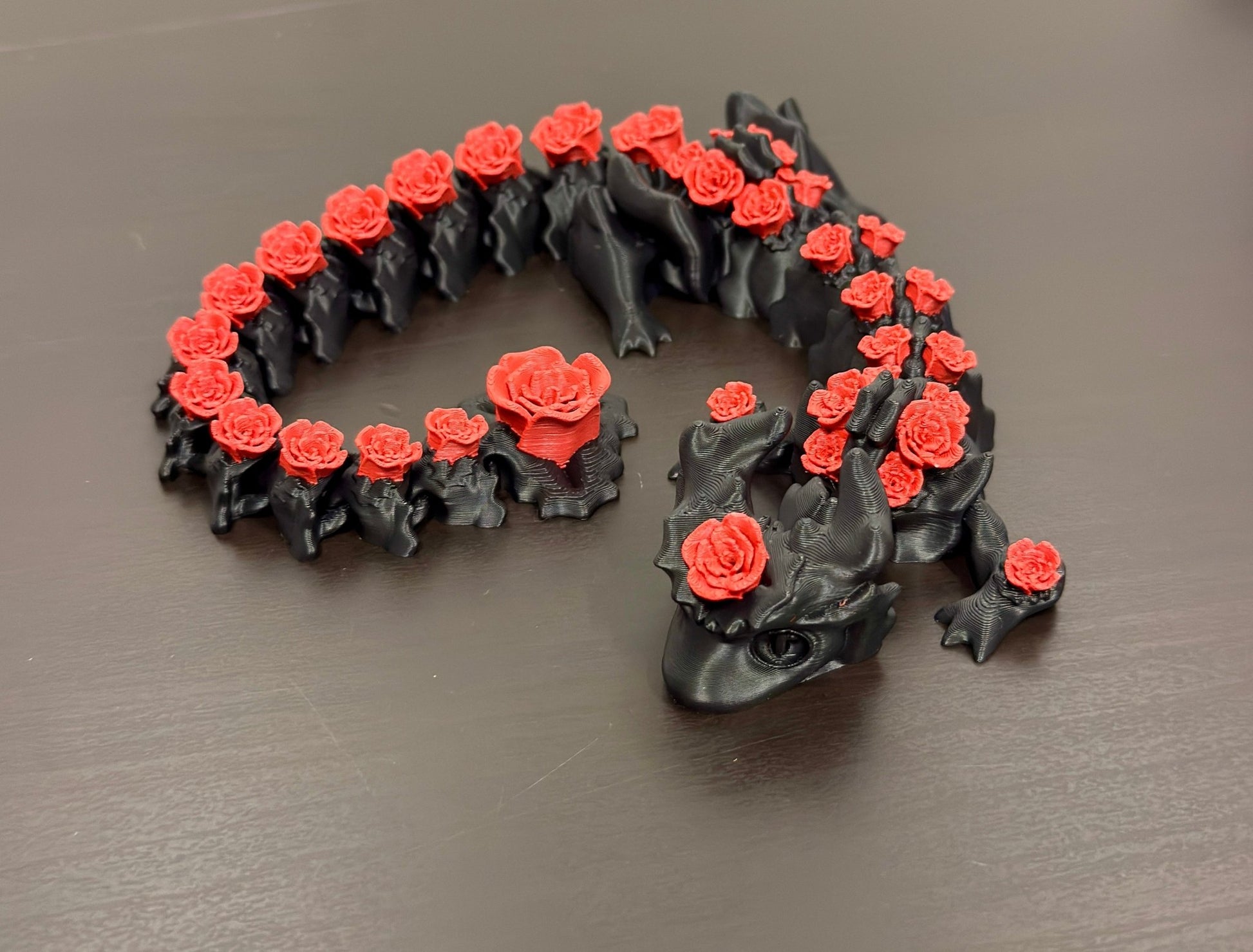 3D - Tulostettu Ystävänpäivän Ruusulohikäärme - PRINT NORDICA