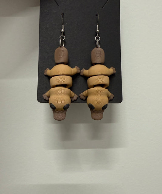 3D - Tulostetut Vesinokkaeläin - Korvakorut - PRINT NORDICA