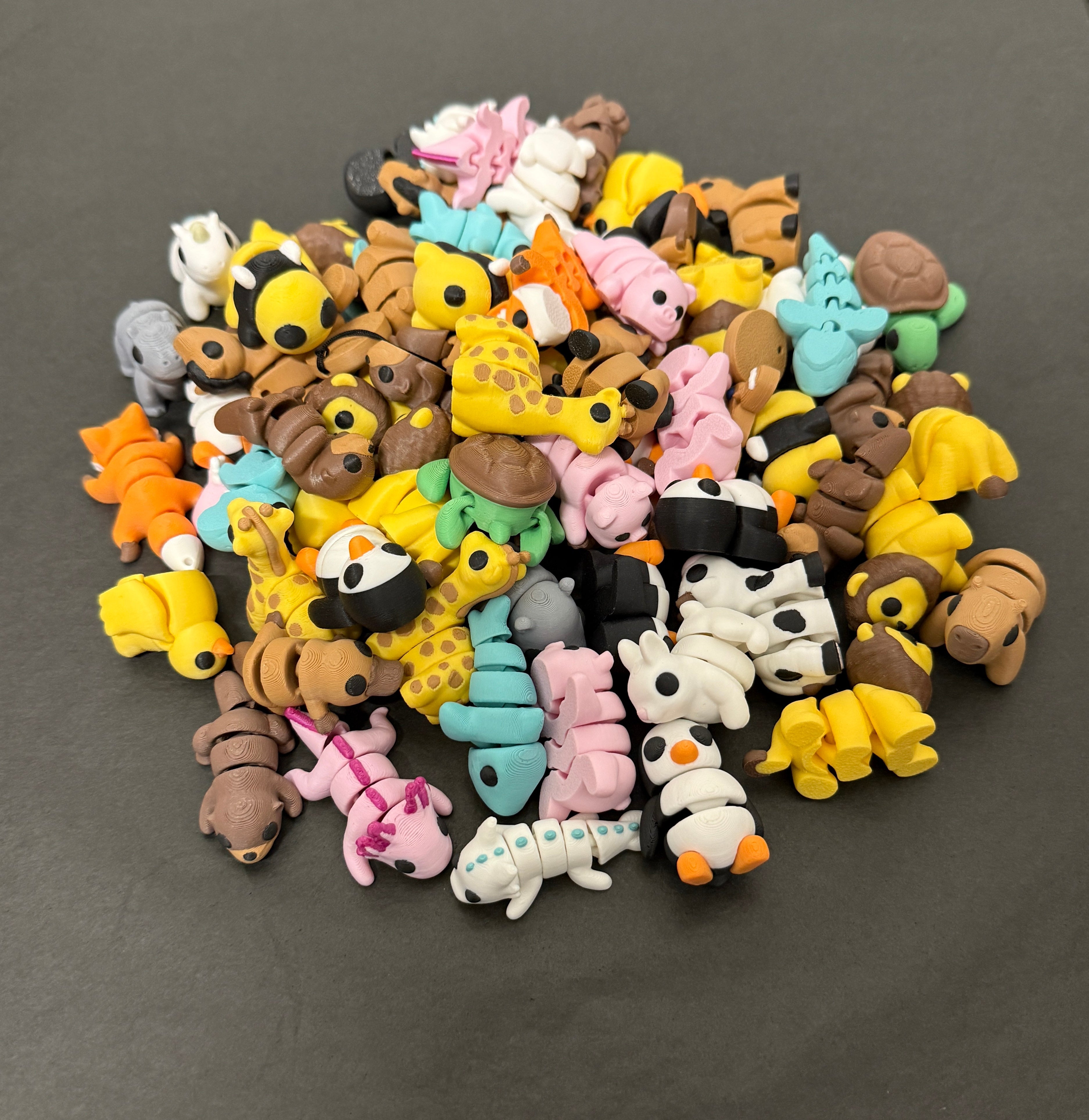 3D-Tulostettu DRAGONIX - POCKET PALS - Eläin Fidget avaimenperät 1 Kpl 2-4 cm PRINT NORDICA OY